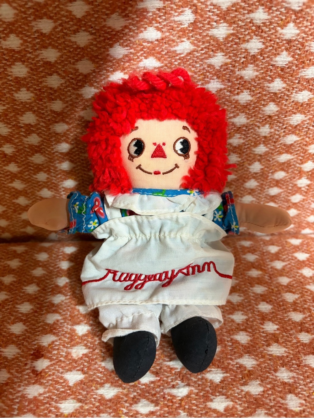 Vintage 1980 Applause Raggedy Ann Cloth Doll 8533 8” Collectible Plush